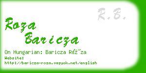 roza baricza business card